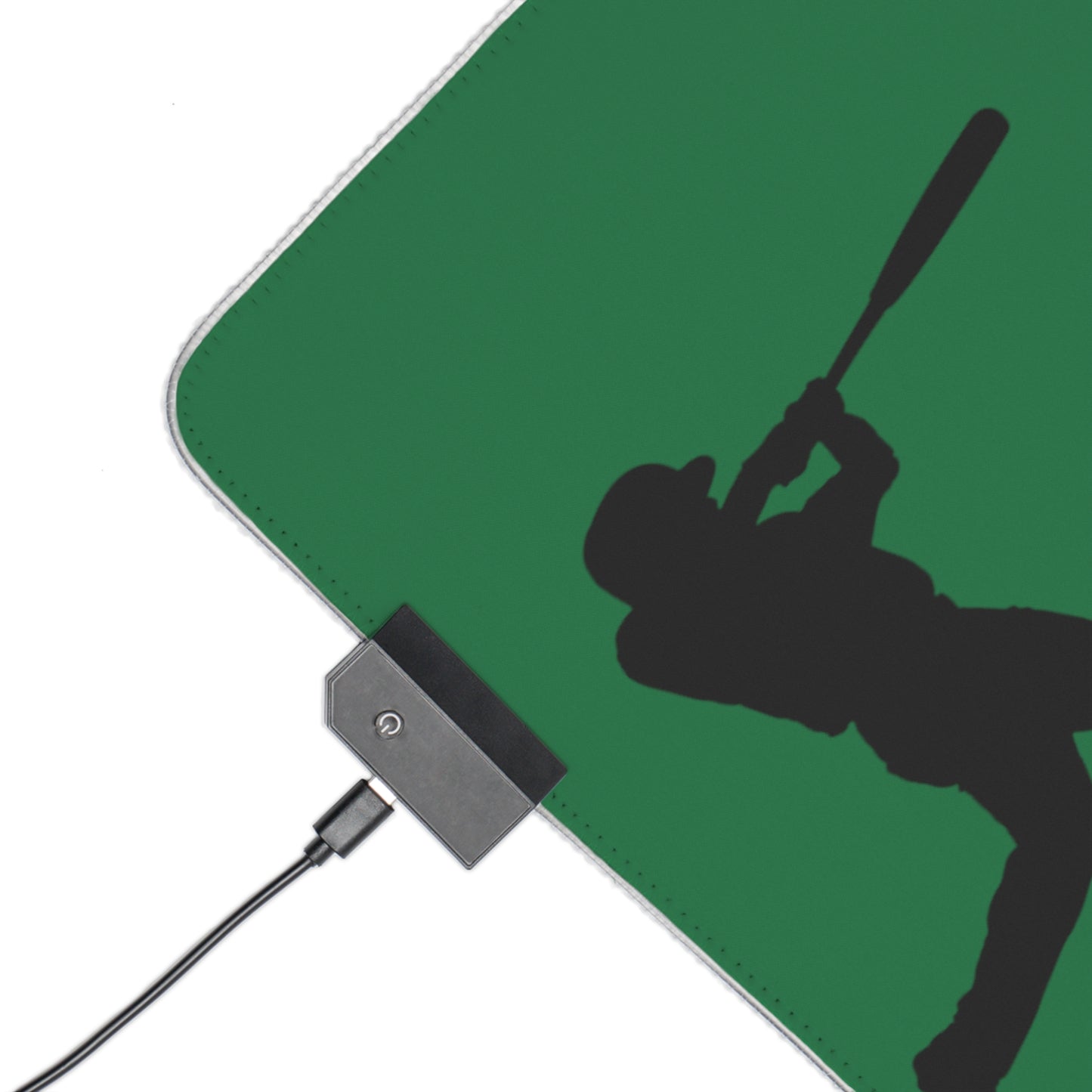 LED Gaming Mouse Pad: Baseball Dark Green