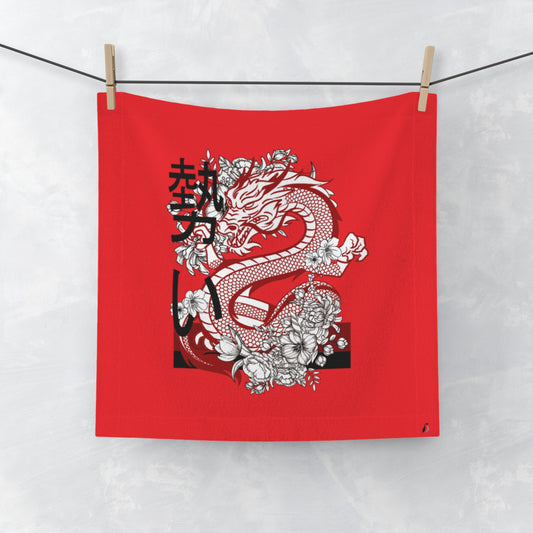 Face Towel: Dragons Red