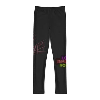 Youth Full-Length Leggings: Volleyball Black