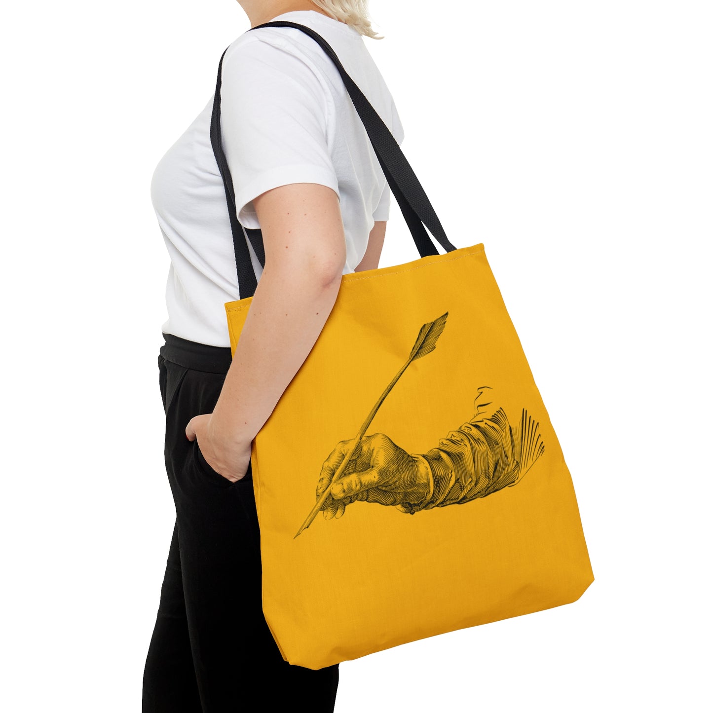 Tote Bag: Writing Yellow