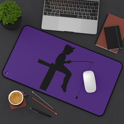 Desk Mat: Fishing Purple