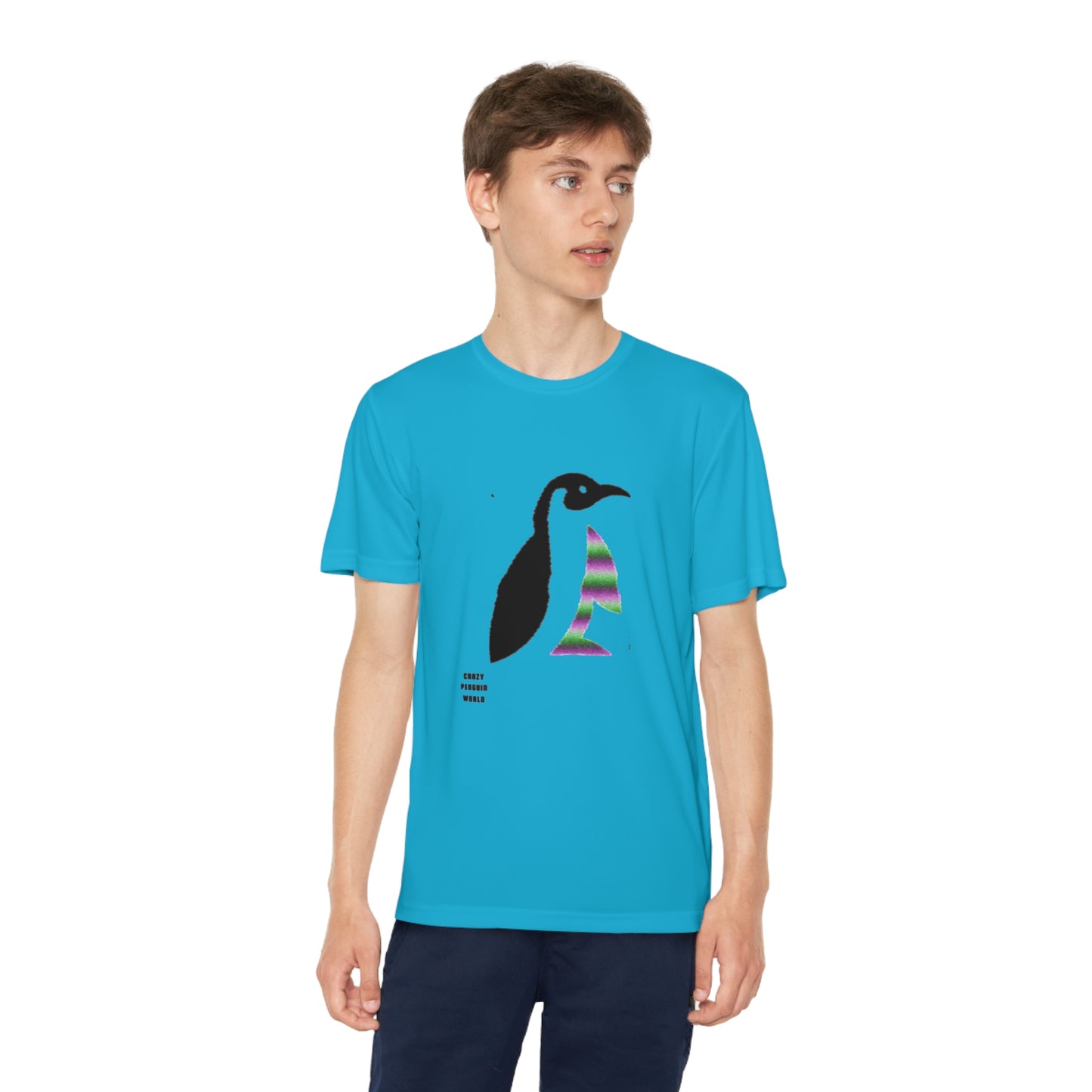 Youth Competitor Tee #2: Crazy Penguin World Logo