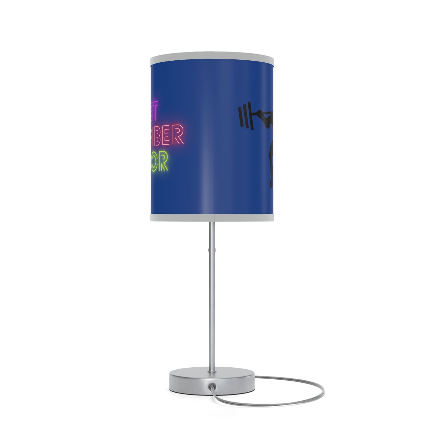 Lamp on a Stand, US|CA plug: Weightlifting Dark Blue 