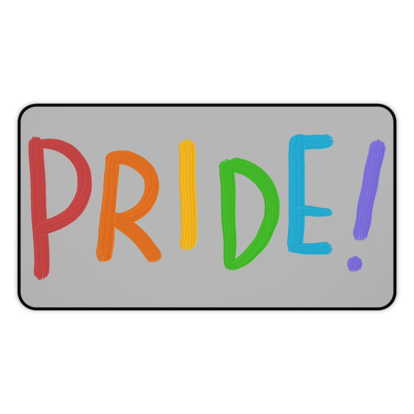 Desk Mat: LGBTQ Pride Lite Grey