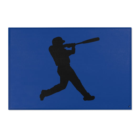 Area Rug (Rectangle): Baseball Dark Blue