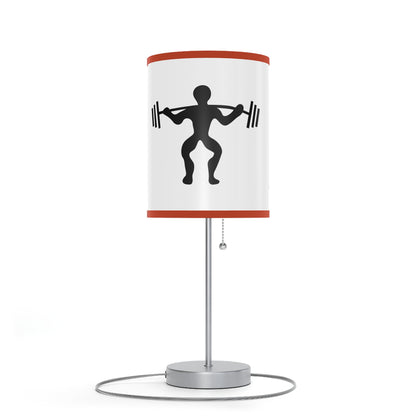 Lamp on a Stand, US|CA plug: Weightlifting White