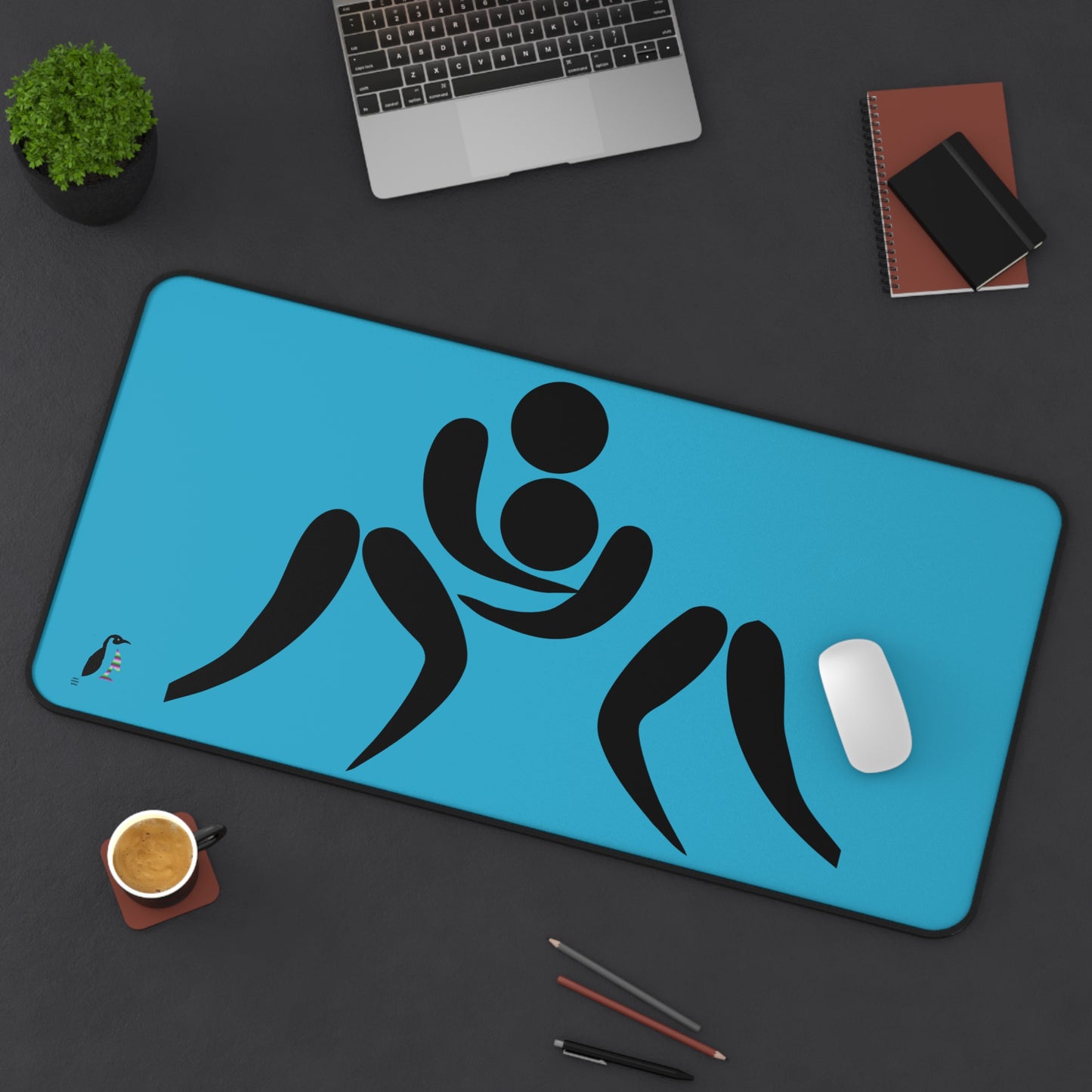 Desk Mat: Wrestling Turquoise