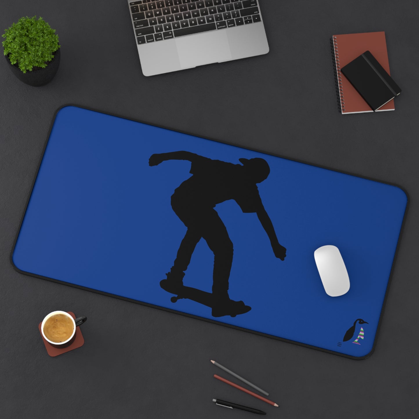 Desk Mat: Skateboarding Dark Blue