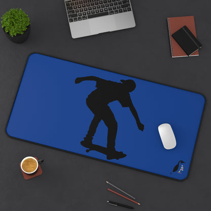 Desk Mat: Skateboarding Dark Blue