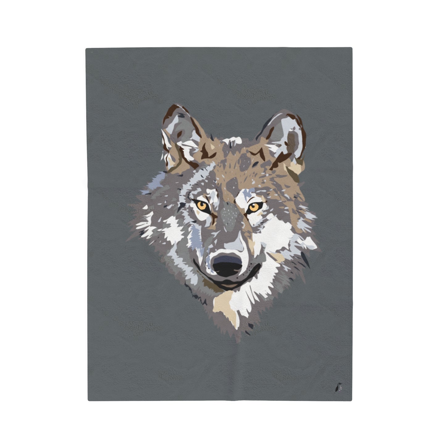 Velveteen Plush Blanket: Wolves Dark Grey