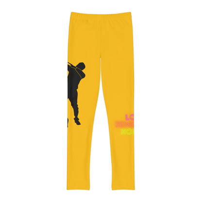 Youth Full-Length Leggings: Dance Yellow