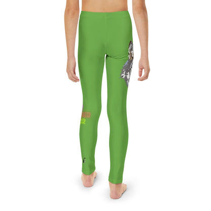 Youth Full-Length Leggings: Wolves Green