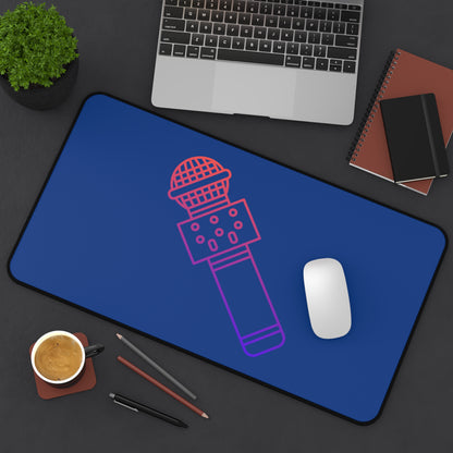 Desk Mat: Music Dark Blue