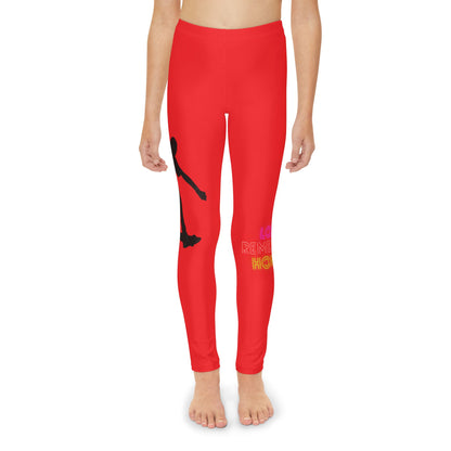 Youth Full-Length Leggings: Skateboarding Red