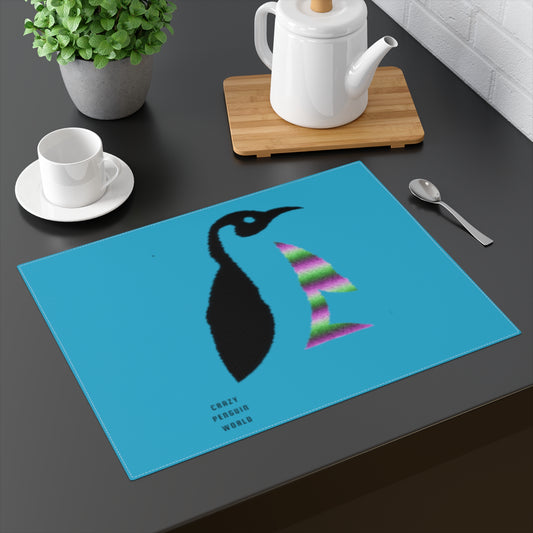 Placemat, 1pc: Crazy Penguin World Logo Turquoise