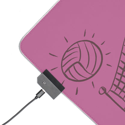 LED Gaming Mouse Pad: Volleyball Lite Pink