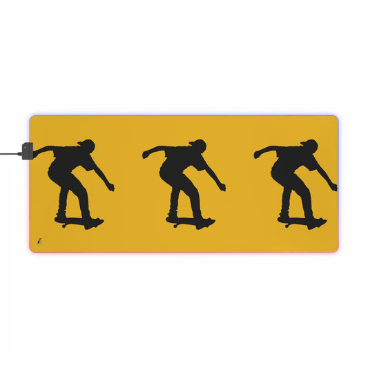 LED Gaming Mouse Pad: Skateboarding Yellow