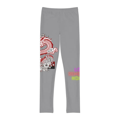 Youth Full-Length Leggings: Dragons Grey