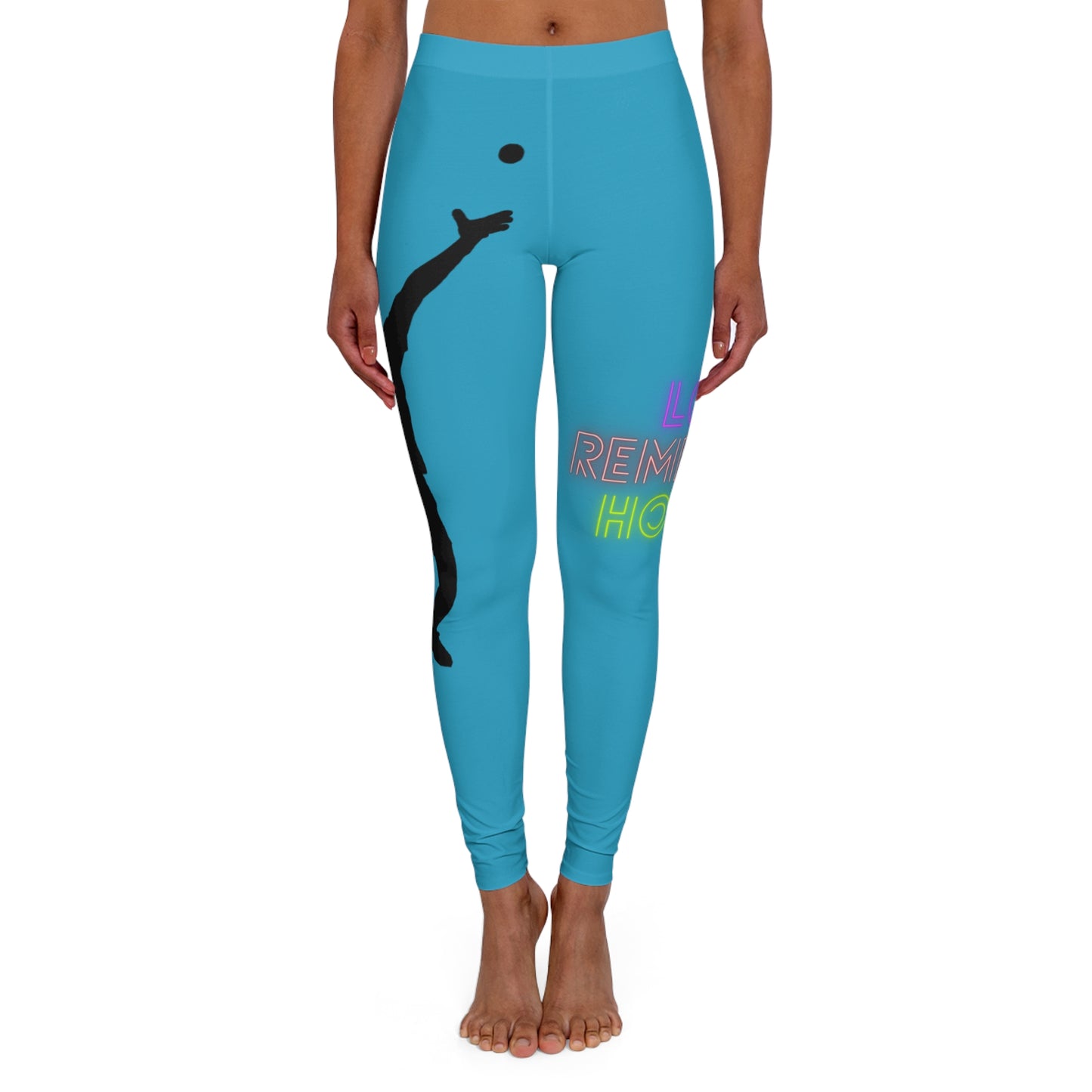 Women's Spandex Leggings: Tennis Turquoise