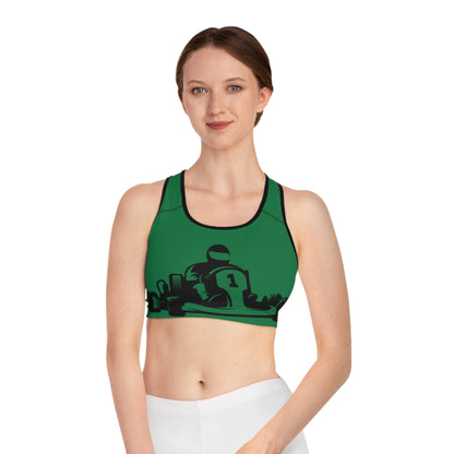 Sports Bra: Racing Dark Green