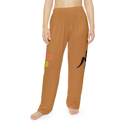 Pambabaeng Pajama Pants: Wrestling Lite Brown 