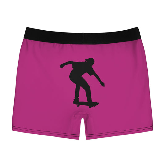 Men's Boxer Briefs: Skateboarding Pink