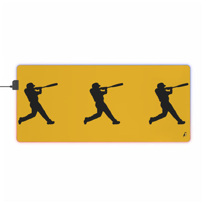 LED Gaming Mouse Pad: Baseball Yellow