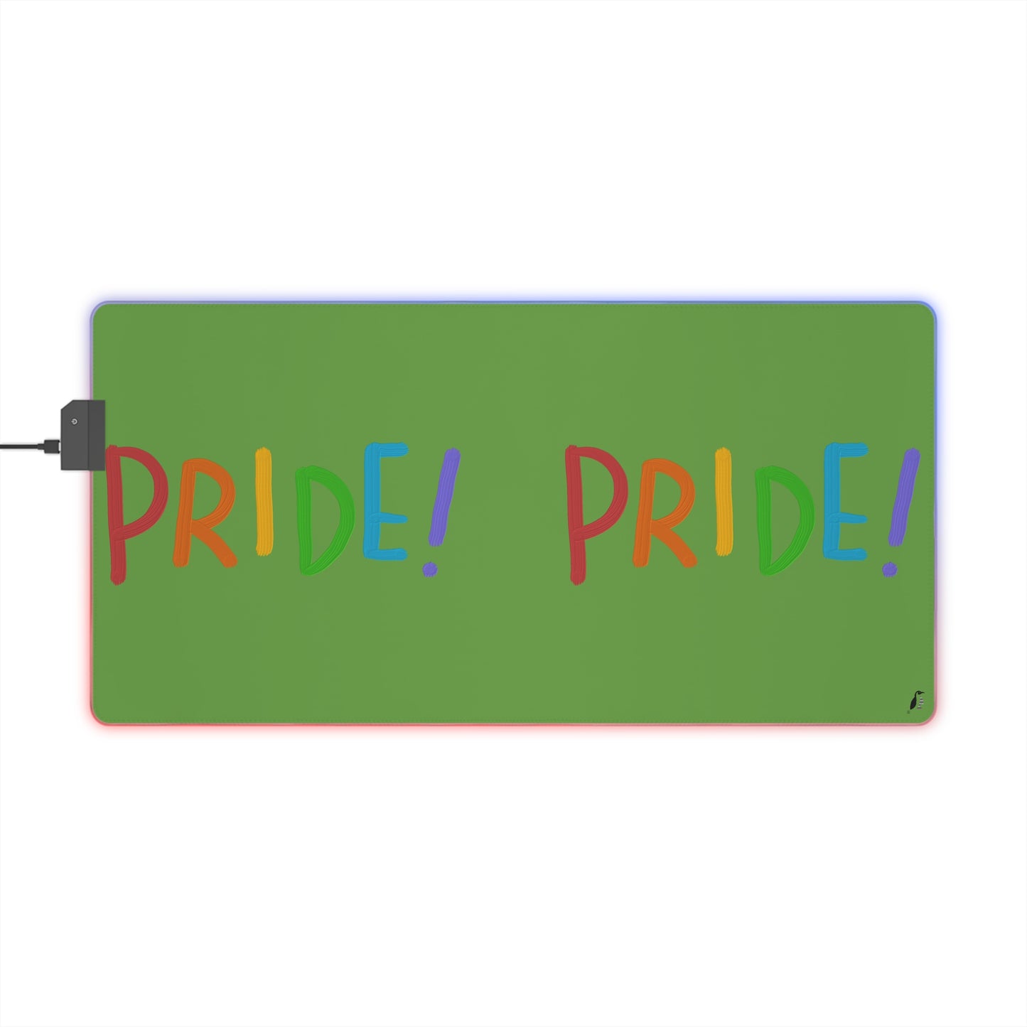 LED Gaming Mouse Pad: LGBTQ Pride Green