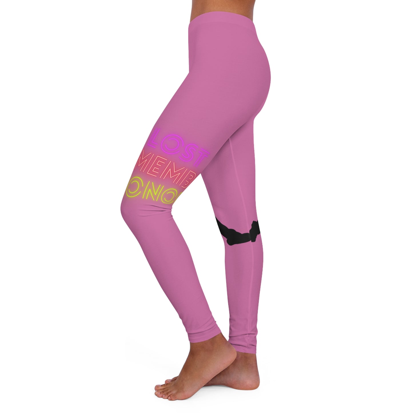 Women's Spandex Leggings: Baseball Pink