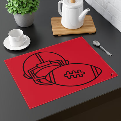 Placemat, 1pc: Football Dark Red