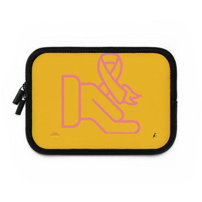 Laptop Sleeve: Fight Cancer Yellow