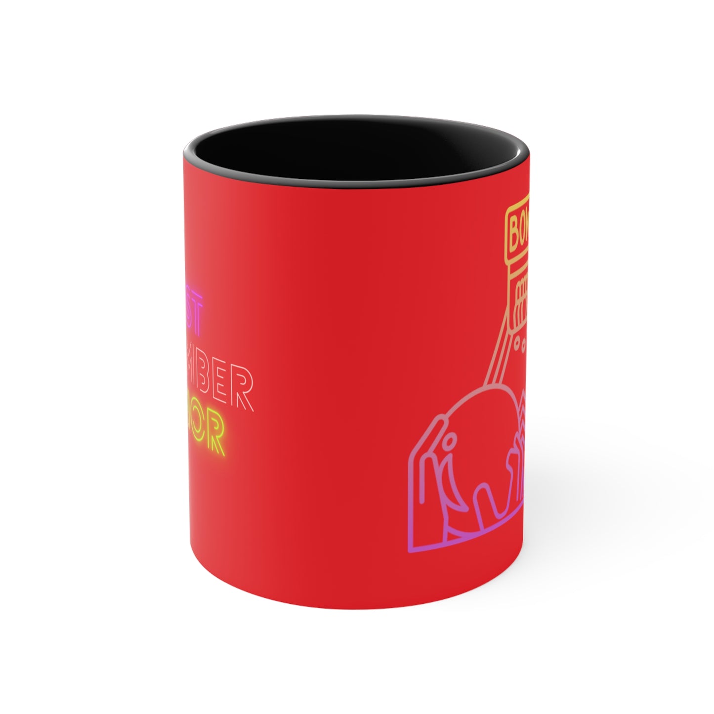 Accent Coffee Mug, 11oz: Bowling Red
