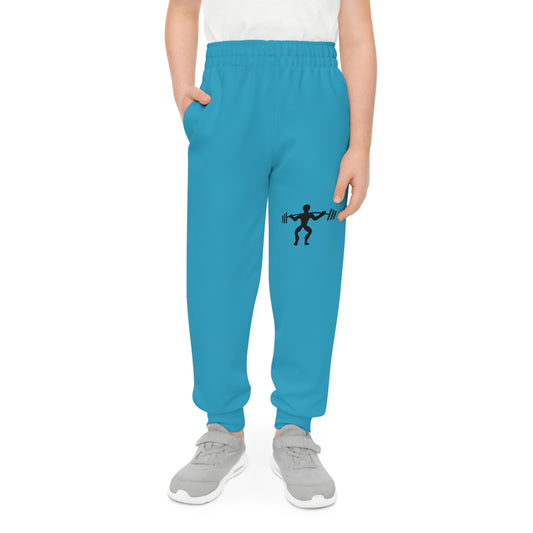 Youth Joggers: Weightlifting Turquoise