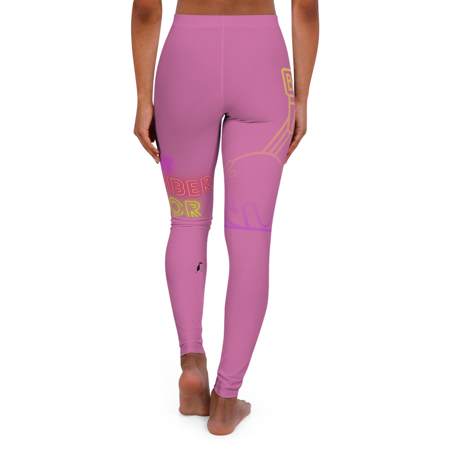 Women's Spandex Leggings: Bowling Lite Pink