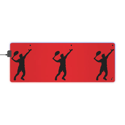 LED Gaming Mouse Pad: Tennis Red