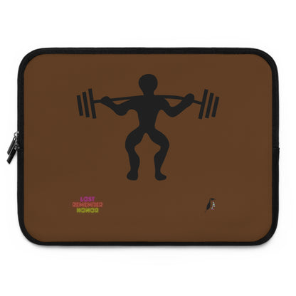 Laptop Sleeve: Weightlifting Brown