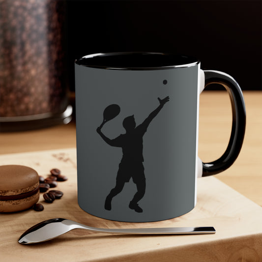 Accent Coffee Mug, 11oz: Tennis Dark Grey