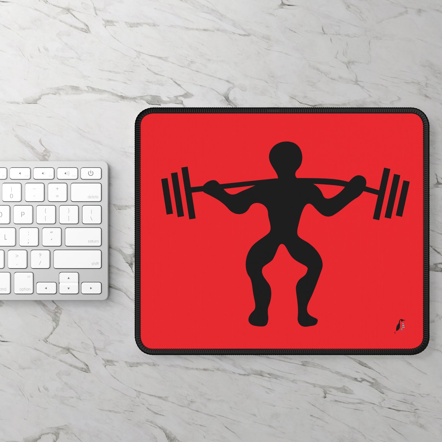 Gaming Mouse Pad: Weightlifting Red