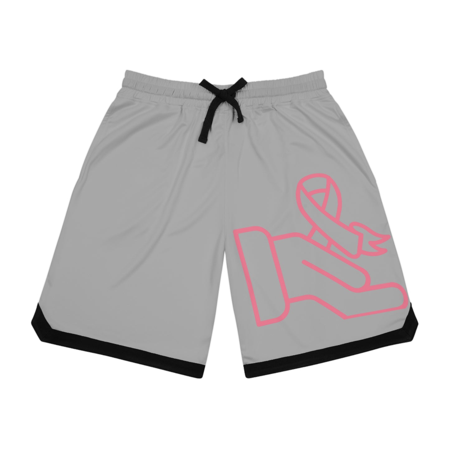 Basketball Rib Shorts: Fight Cancer Lite Grey