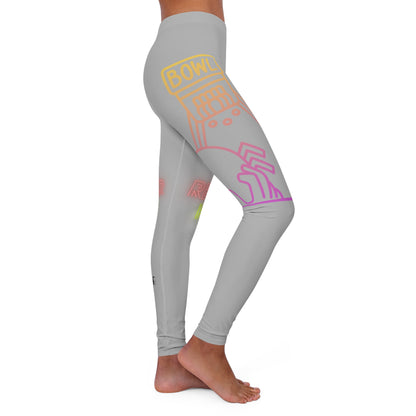 Women's Spandex Leggings: Bowling Lite Grey