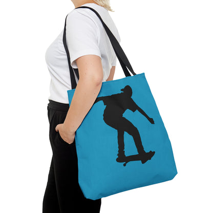 Tote Bag: Skateboarding Turquoise