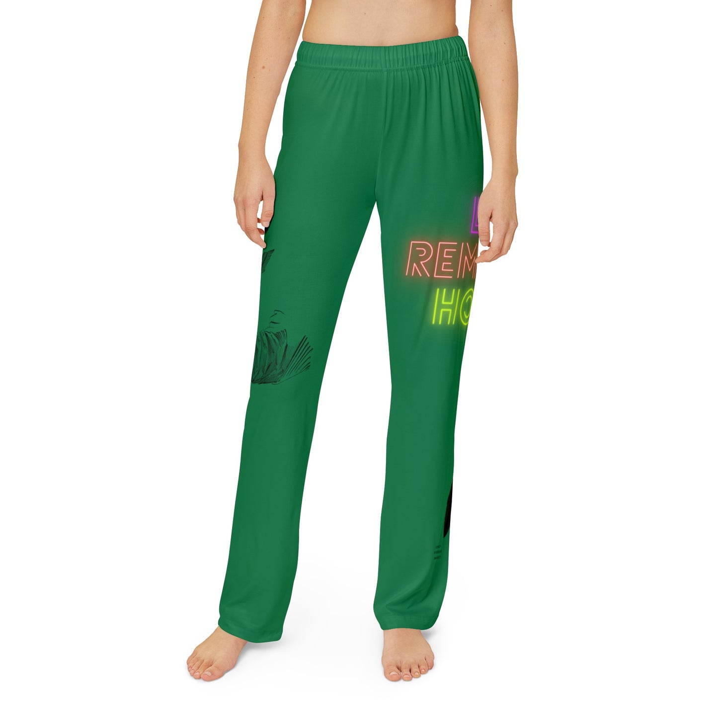 Kids Pajama Pants: Writing Dark Green