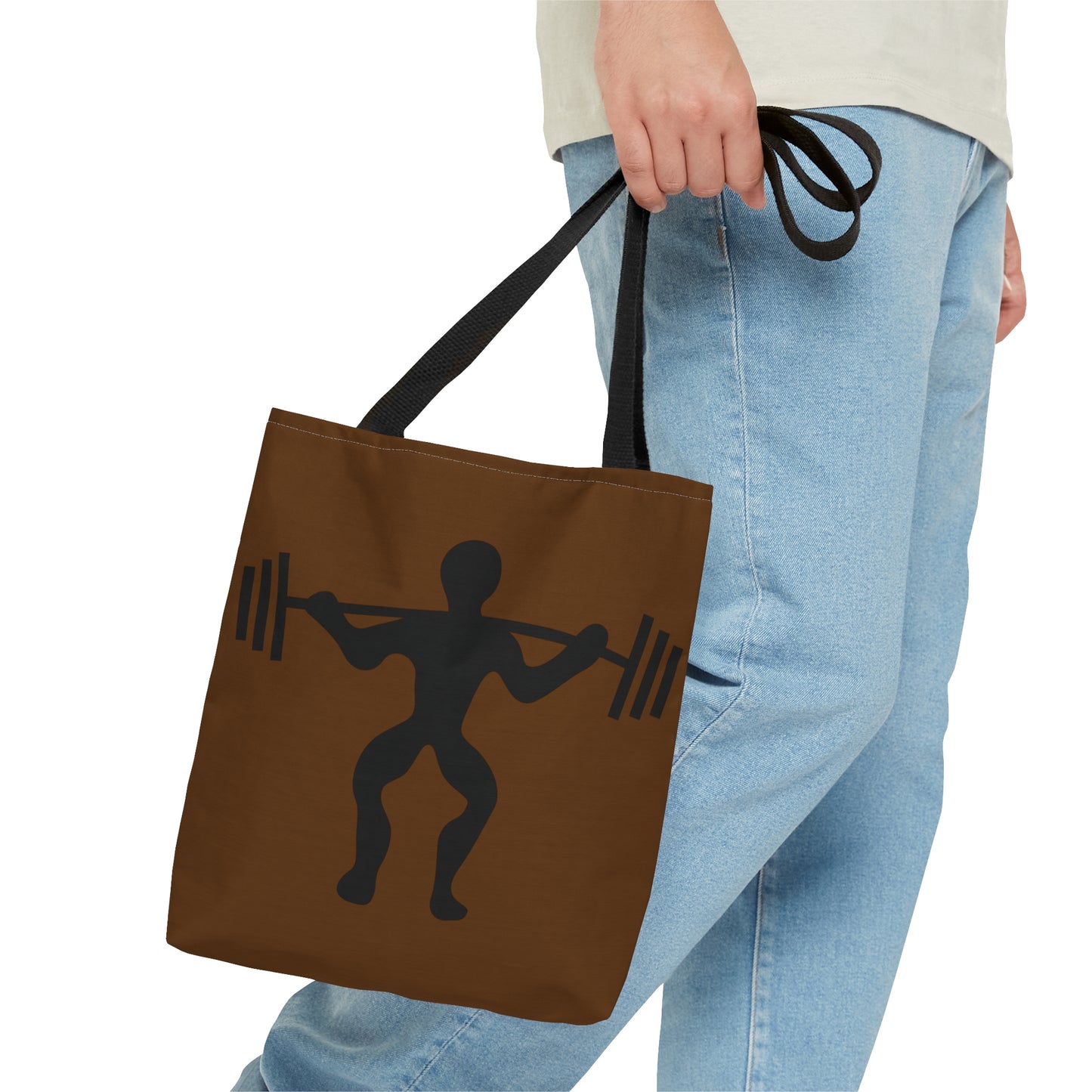 Tote Bag: Weightlifting Brown