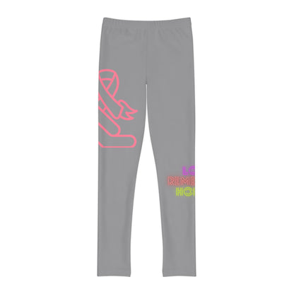 Youth Full-Length Leggings: Fight Cancer Grey