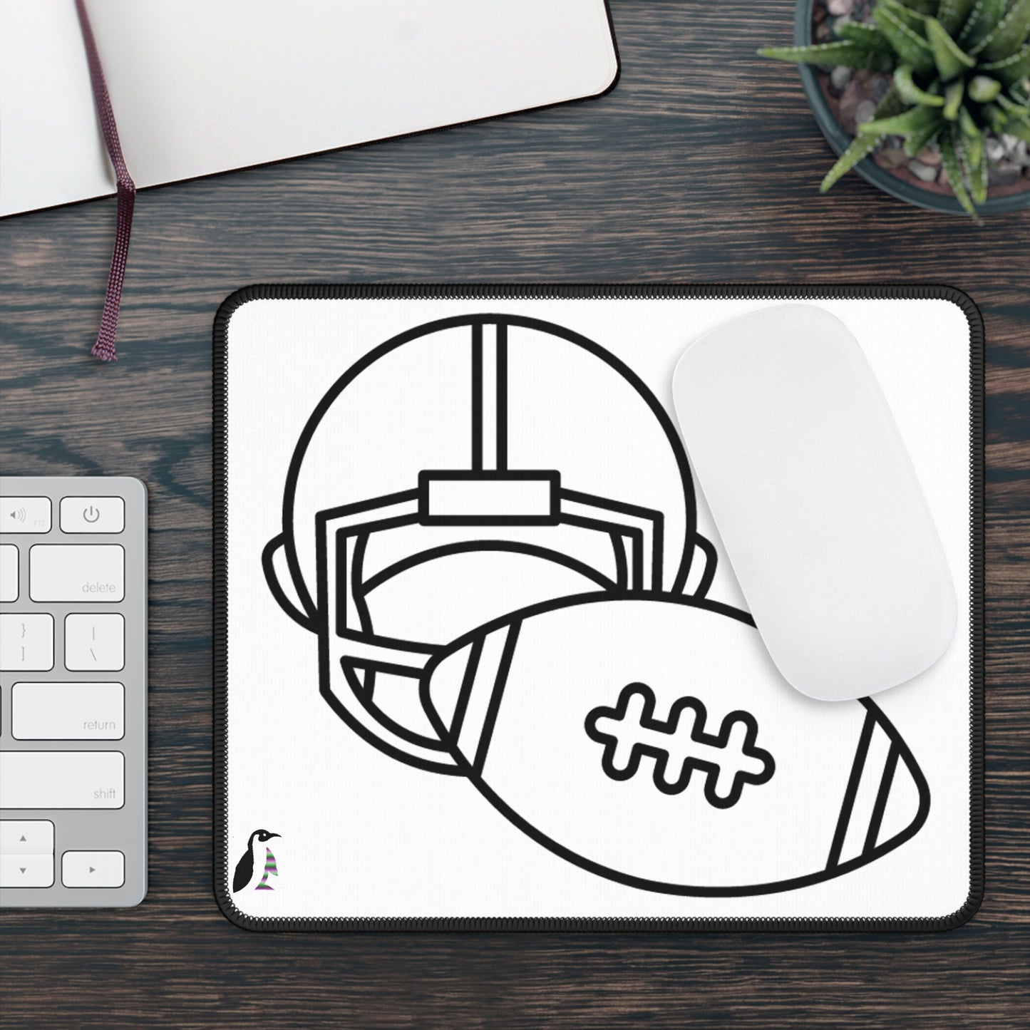 Gaming Mouse Pad: Football White