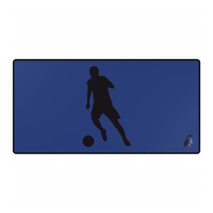 Desk Mats: Soccer Dark Blue