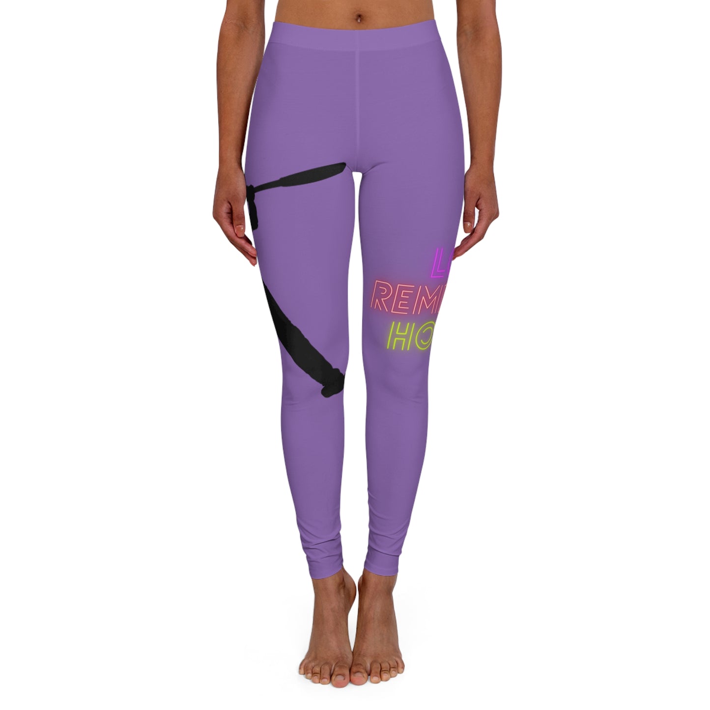 Women's Spandex Leggings: Baseball Lite Purple