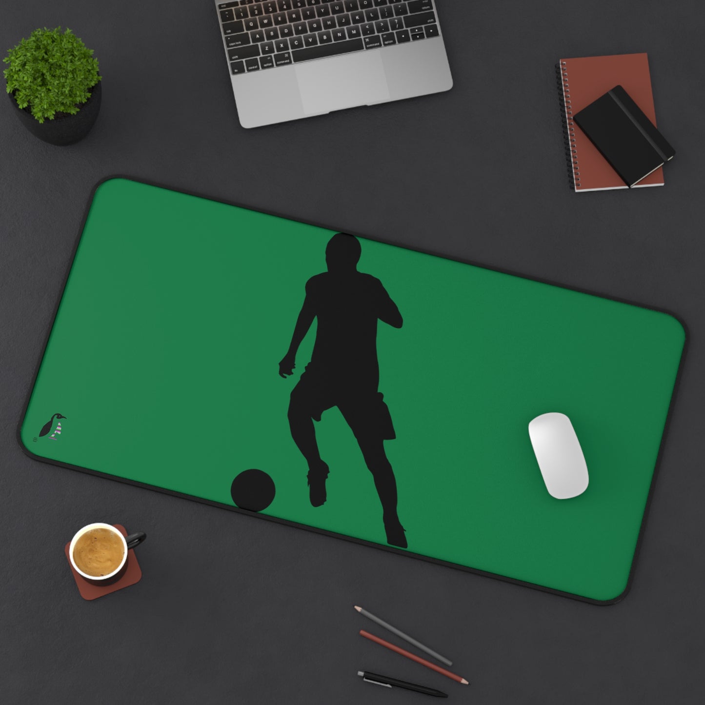 Desk Mat: Soccer Dark Green