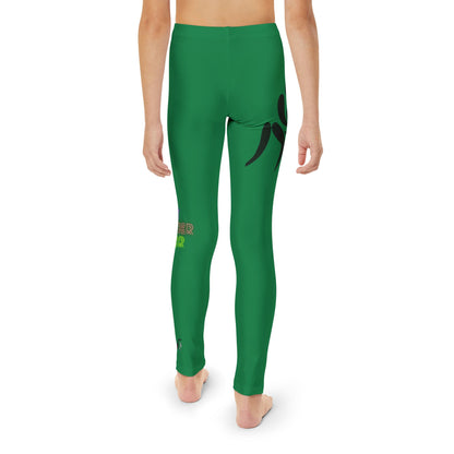 Youth Full-Length Leggings: Wrestling Dark Green