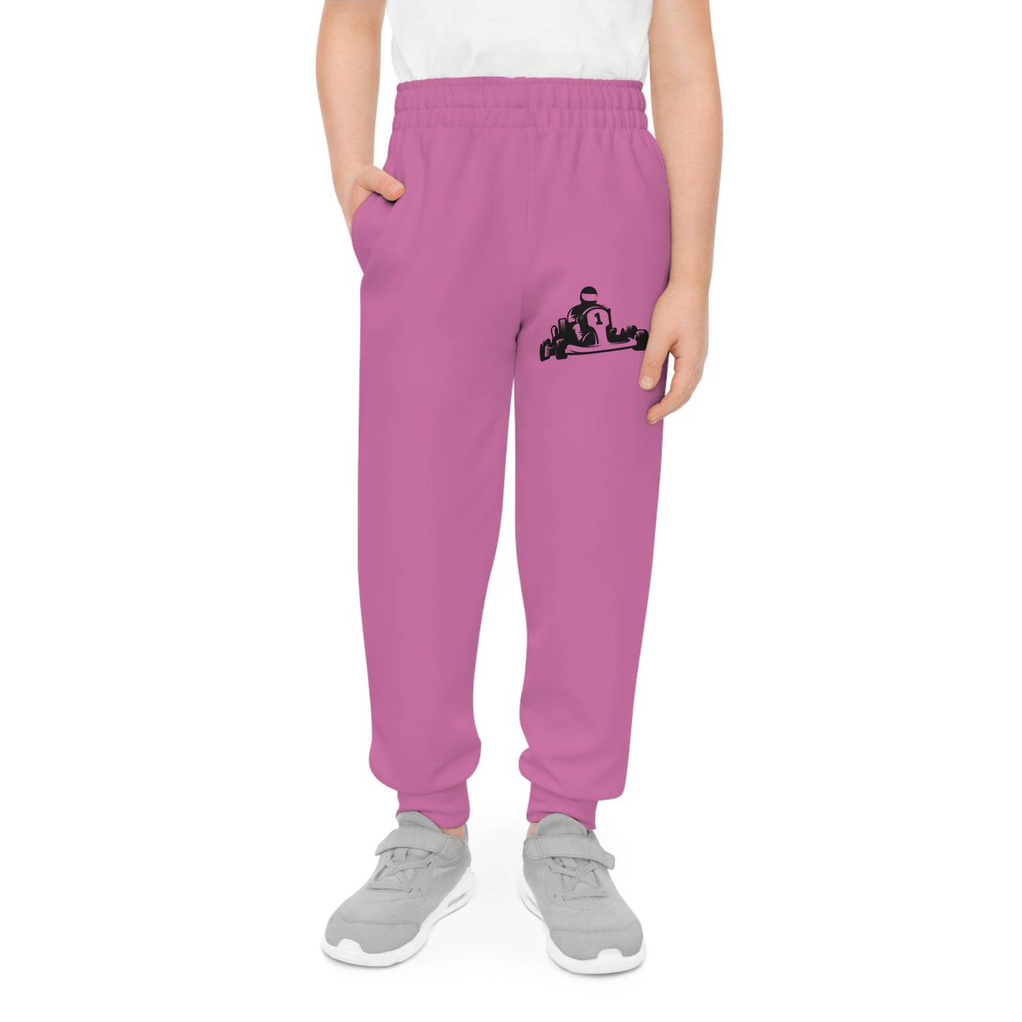 Youth Joggers: Racing Lite Pink